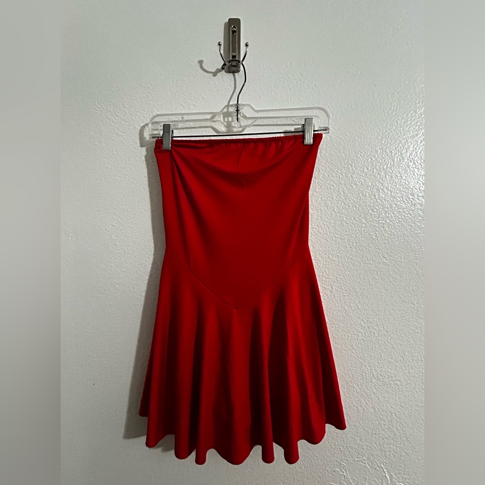 Beautiful Red Women's Strapless Mini Dress